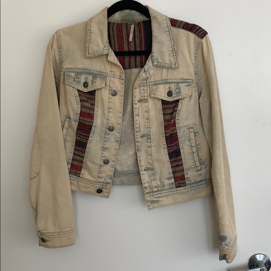 Free People Denim Jacket With Amazing Detailing